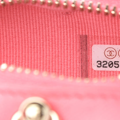 Chanel Lambskin Quilted CC In Love Heart Coin Purse With Chain Pink 8 of 12