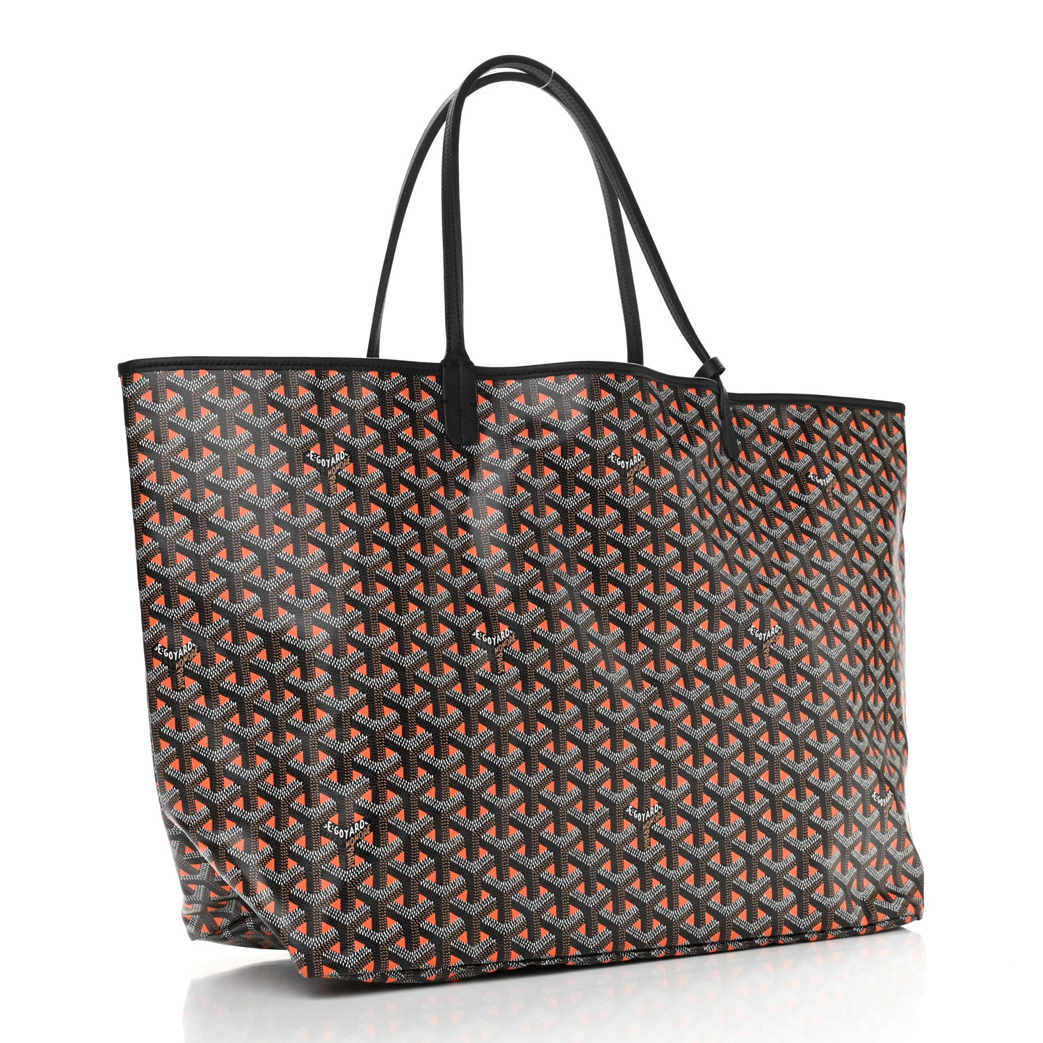 Goyard Goyardine Saint Louis Claire Voie GM Black Orange 4 of 11