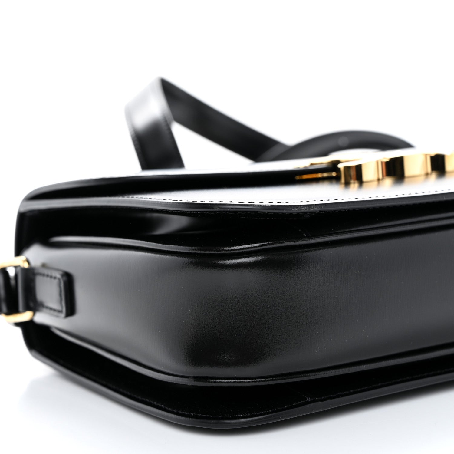Celine Shiny Calfskin Medium Triomphe Black 9 of 10
