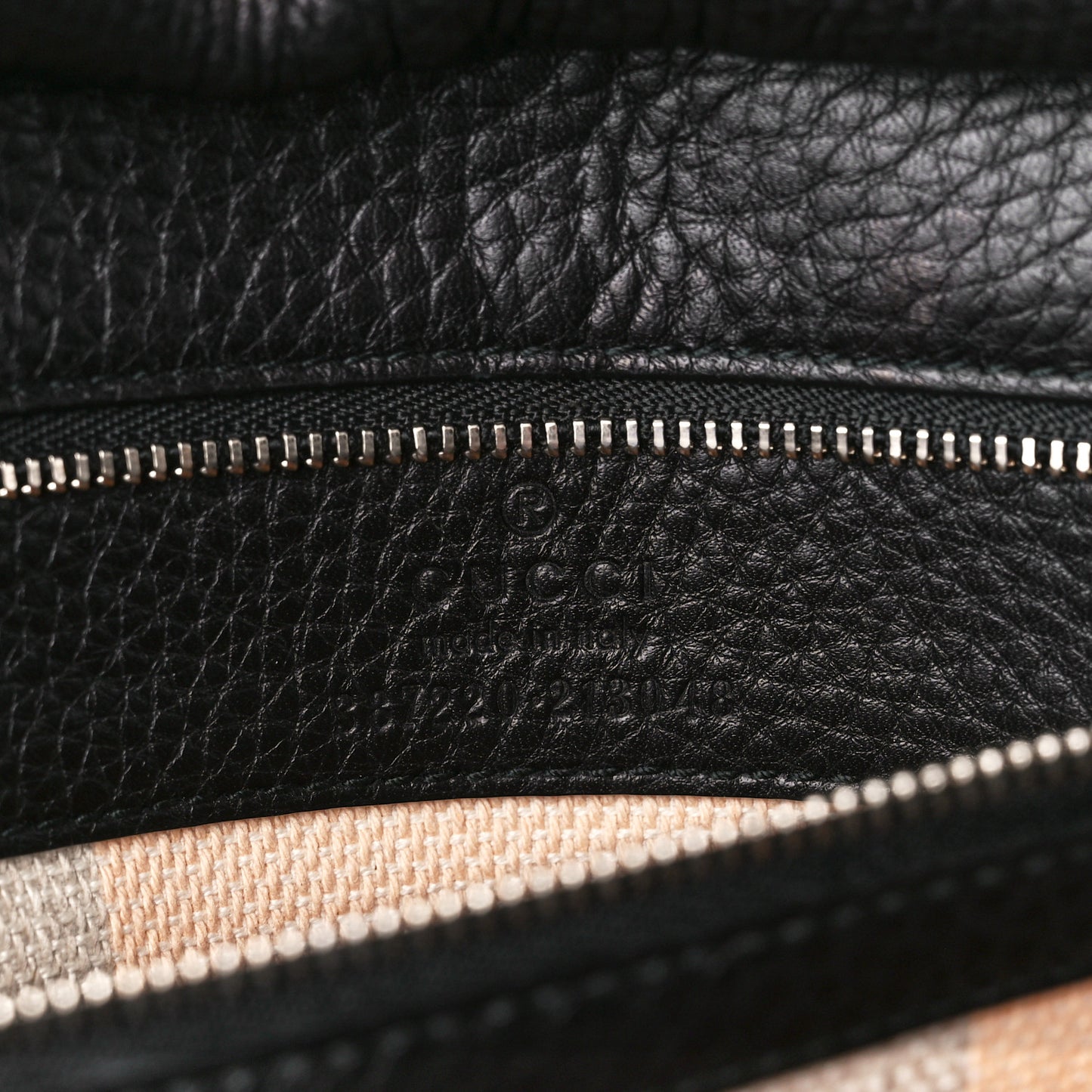 Pebbled Calfskin Bamboo Daily Clutch Black