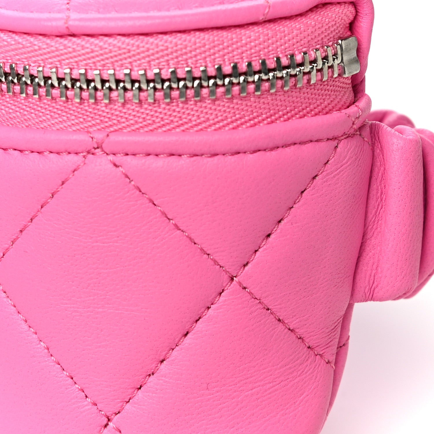 Chanel Lambskin Quilted Arm Coin Purse Pink 11 of 12