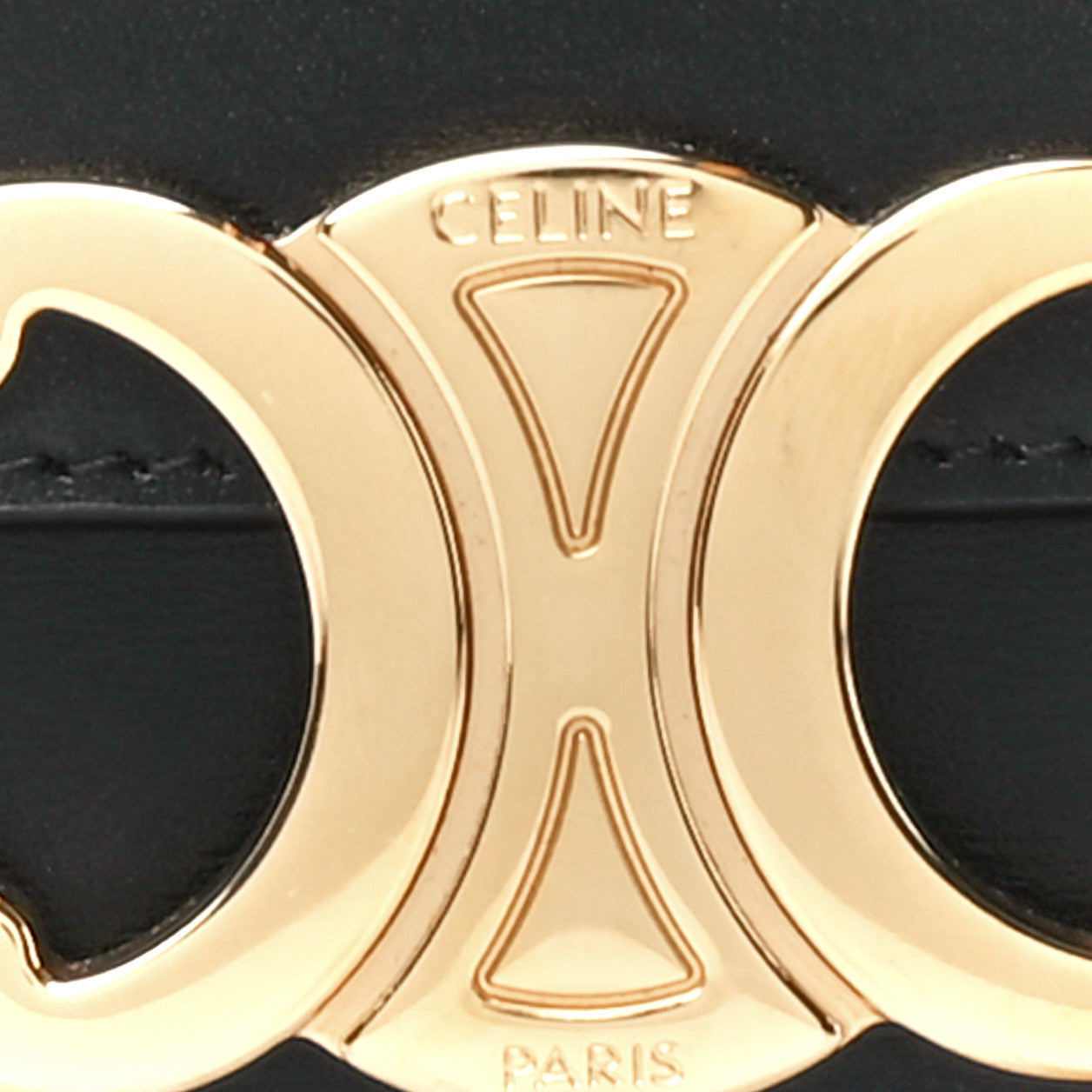 Shiny Calfskin Mini Triomphe Black