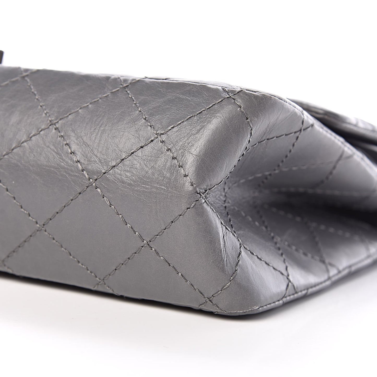 Aged Calfskin Quilted 2.55 Reissue 226 Flap Grey