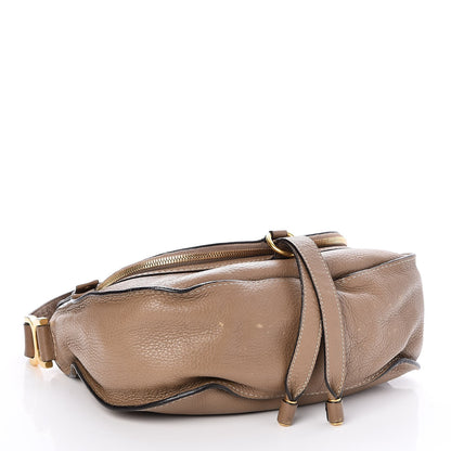 Chloe Calfskin Medium Marcie Round Zip Crossbody Bag Nut 4 of 9
