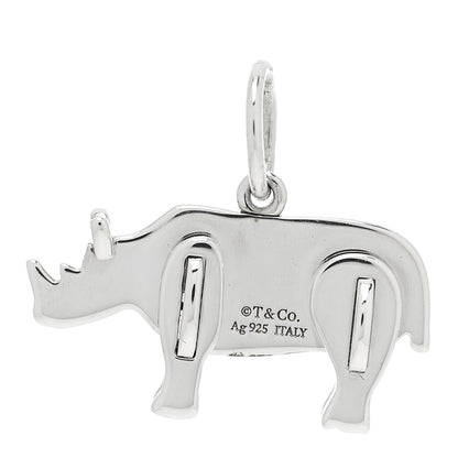 Tiffany Sterling Silver Save the Wild Rhino Charm 3 of 6