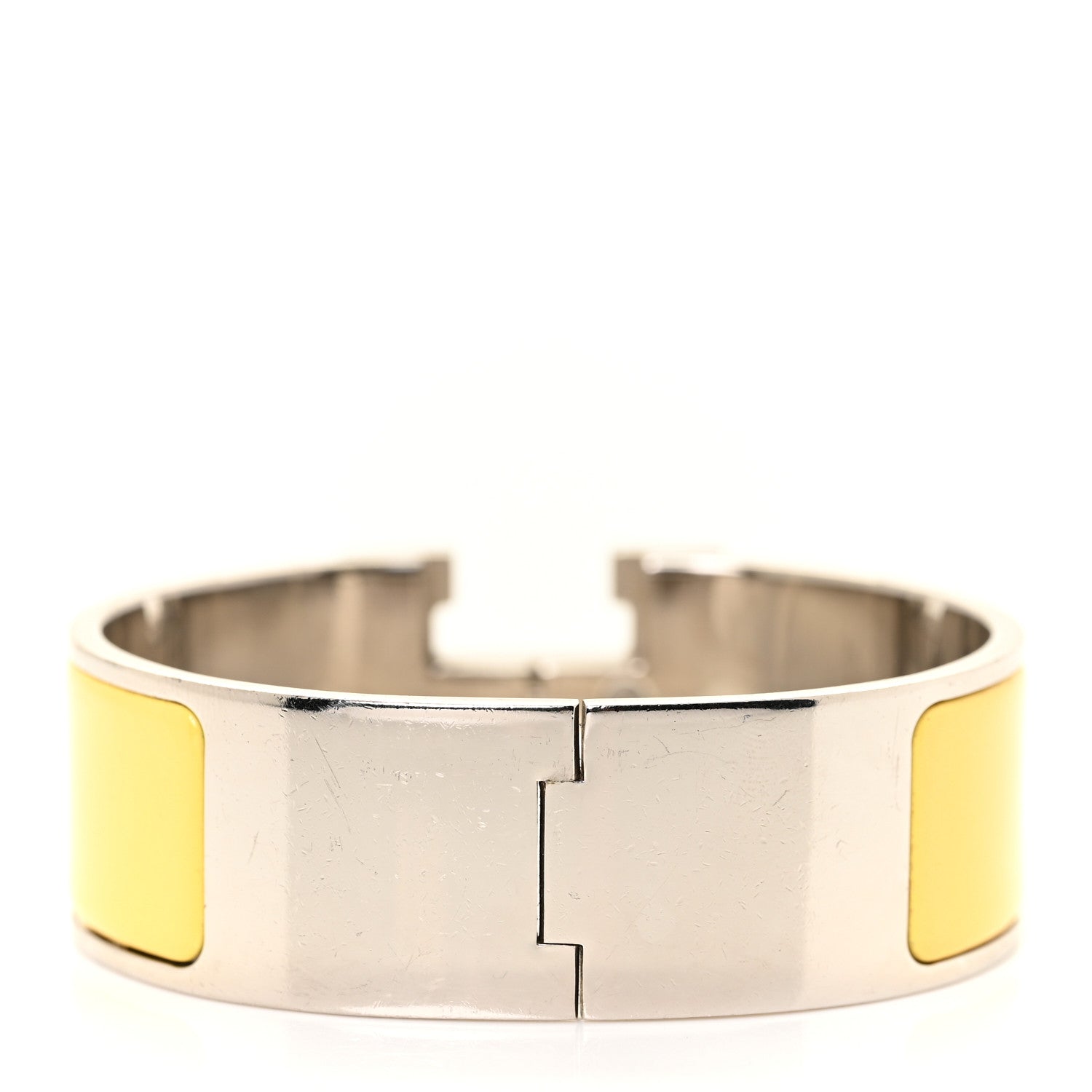Hermes Enamel Wide Clic Clac H Bracelet PM Jaune Soleil 3 of 5