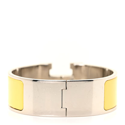 Hermes Enamel Wide Clic Clac H Bracelet PM Jaune Soleil 3 of 5