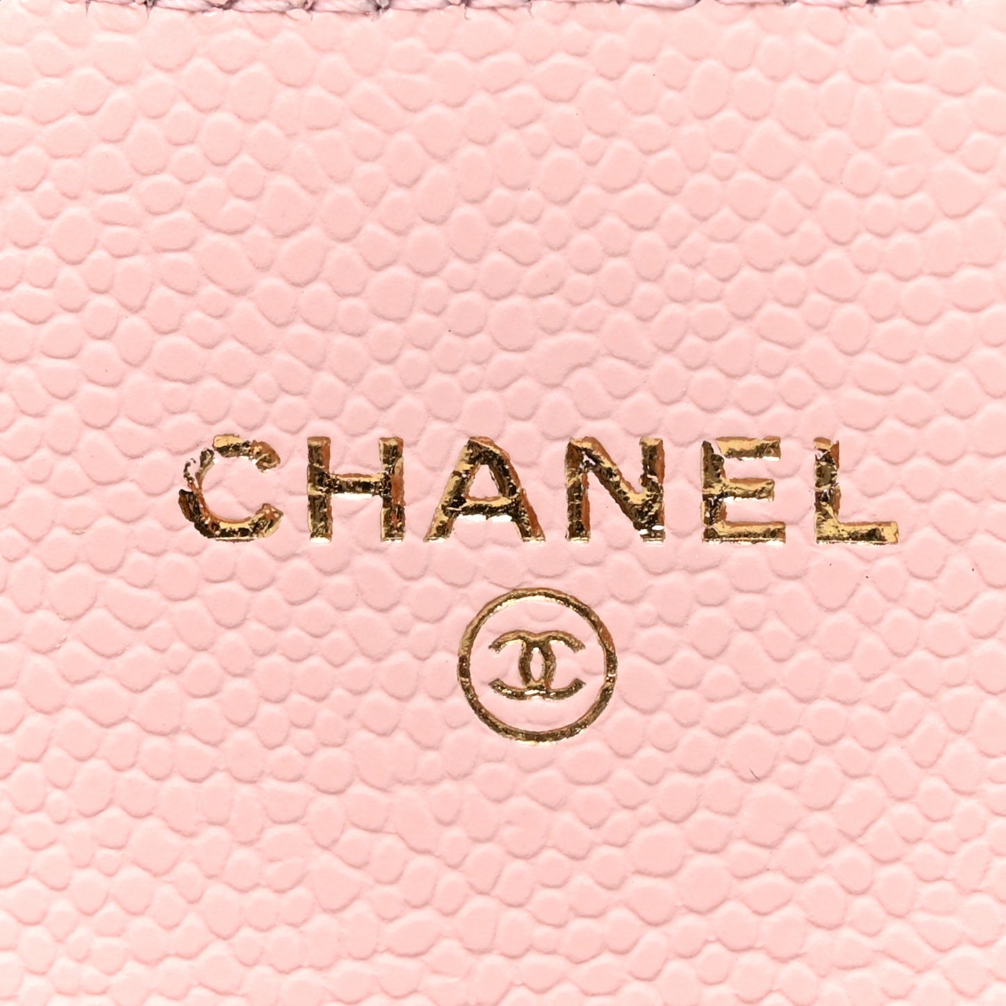 Caviar Quilted Flap Card Holder Wallet Light Pink