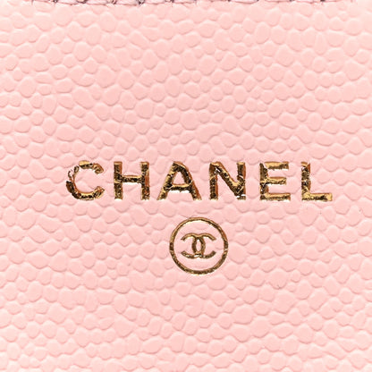 Chanel Caviar Quilted Flap Card Holder Wallet Light Pink 6 of 9