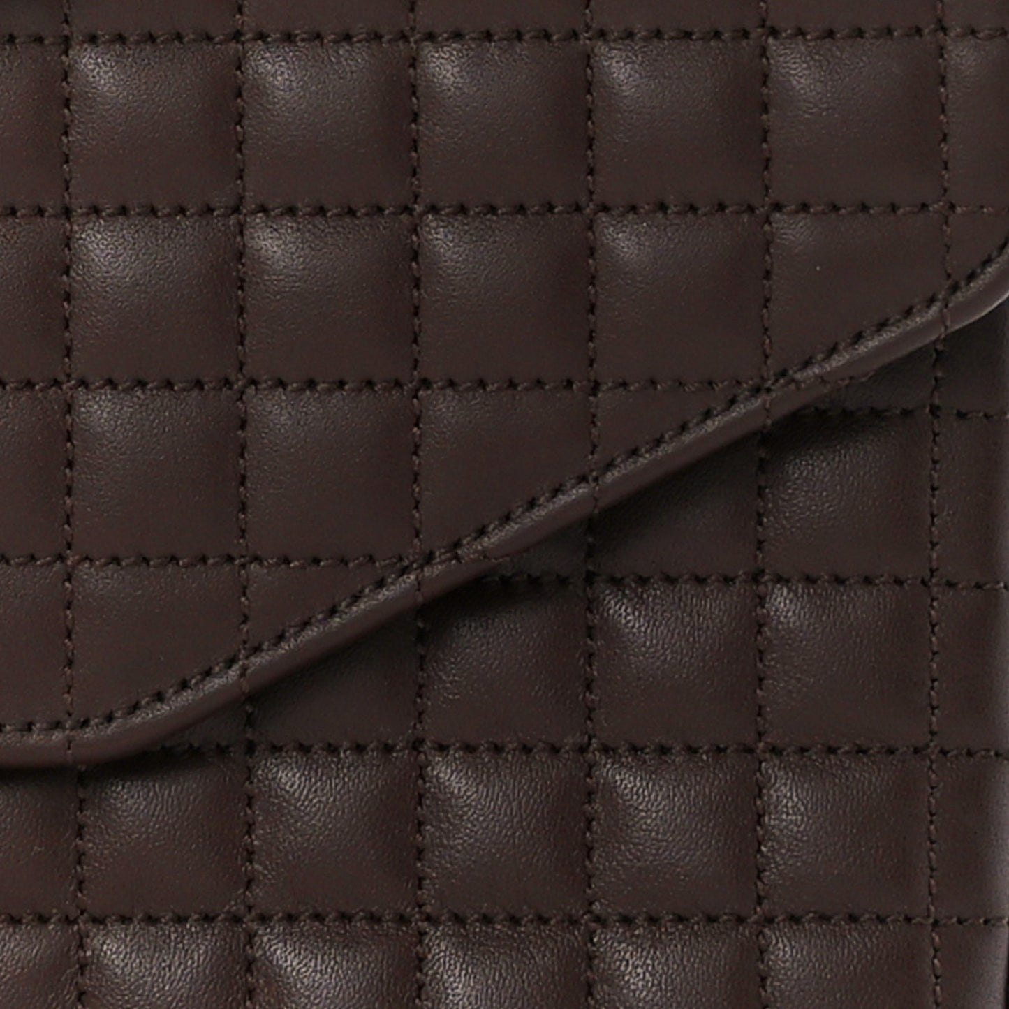 Calfskin Quilted Medium C Bag Brown