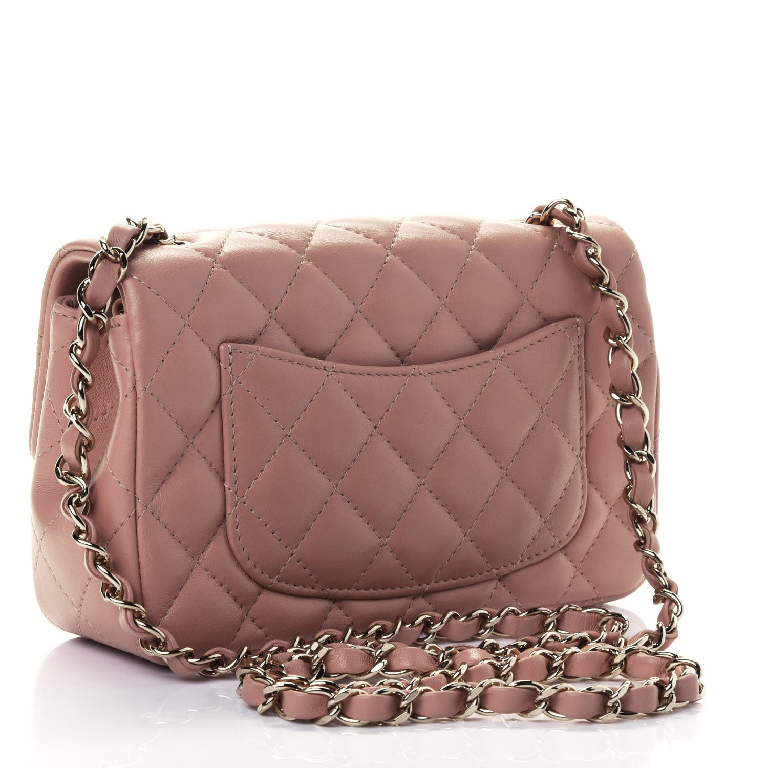 Chanel Lambskin Quilted Mini Rectangular Flap Beige 2 of 4