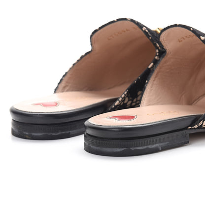 Gucci Leather Lace Horsebit Princetown Slippers 37.5 Black 11 of 12