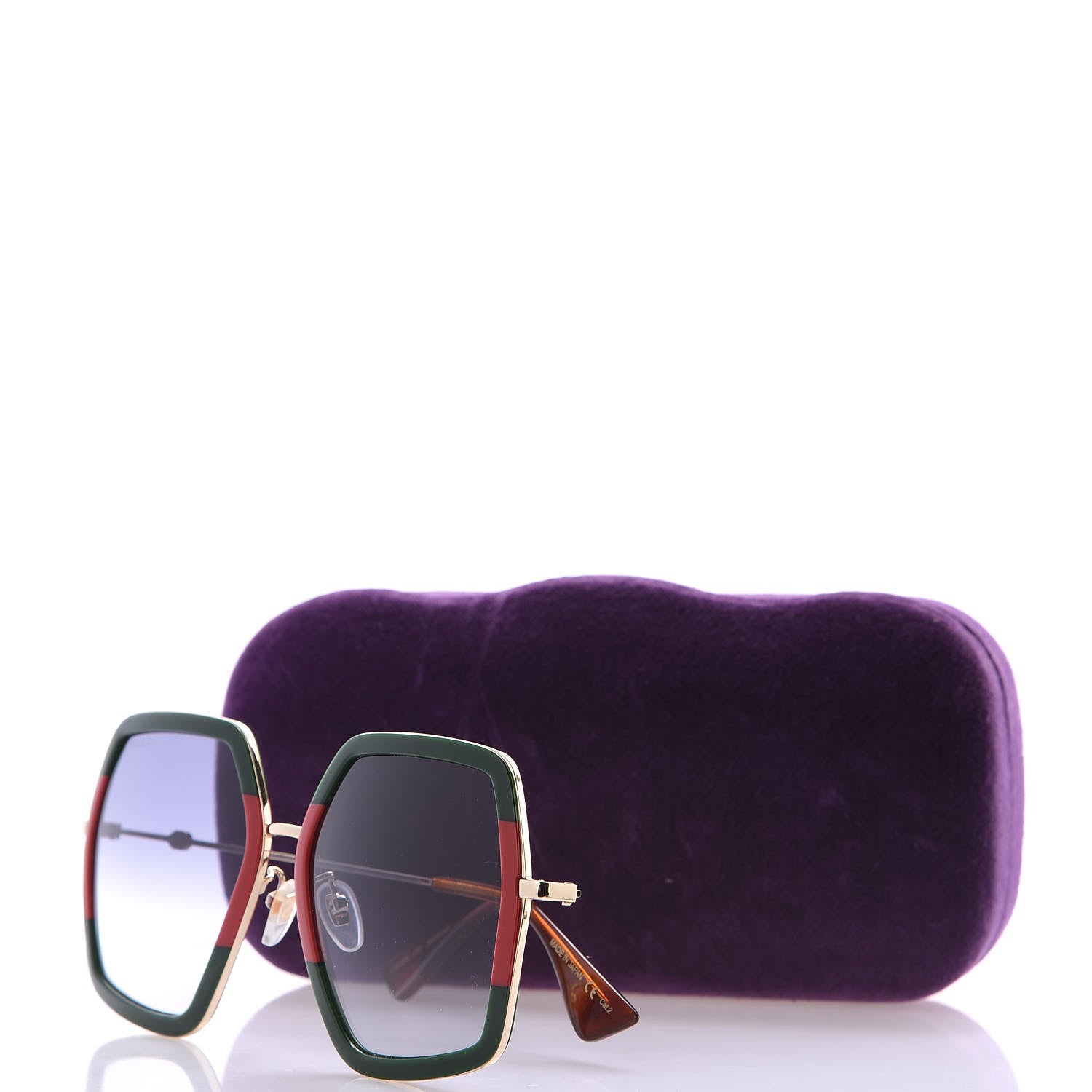 Gucci Square Frame Web GG0106S Sunglasses Tortoise 8 of 8