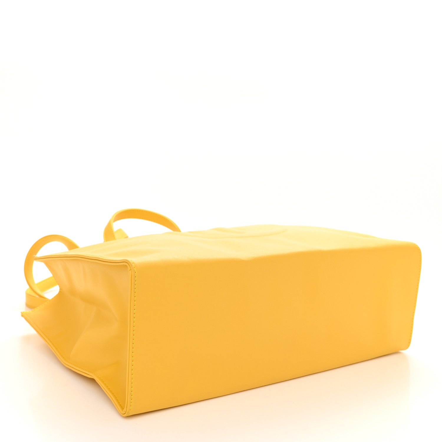 Telfar Vegan Leather Medium Shopping Bag Yellow 4 of 10