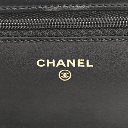 Chanel Caviar Quilted Coco Stamps Wallet On Chain WOC Black 6 of 10