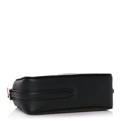 Fendi Glazed Fabric Vitello Century F is Fendi FF 1974 Stamp Patch Camera Case Mogano Panna Black 4 of 10