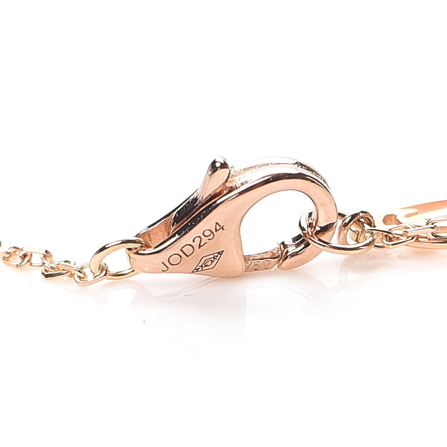 Cartier 18K Pink Gold Diamond .18ct C De Pendant Necklace 5 of 7