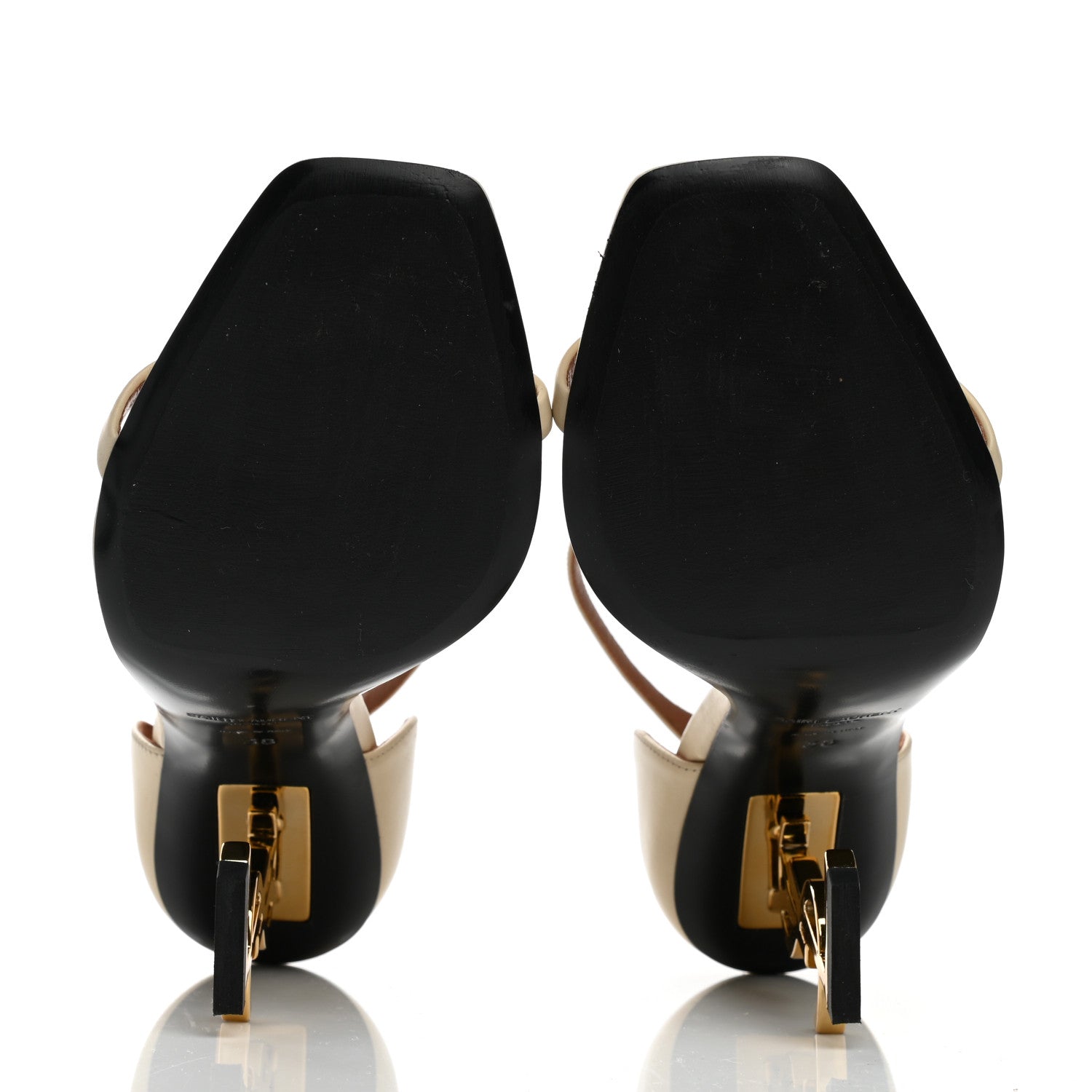 Saint Laurent Calfskin 110 Opyum Sandals 38 White 5 of 8