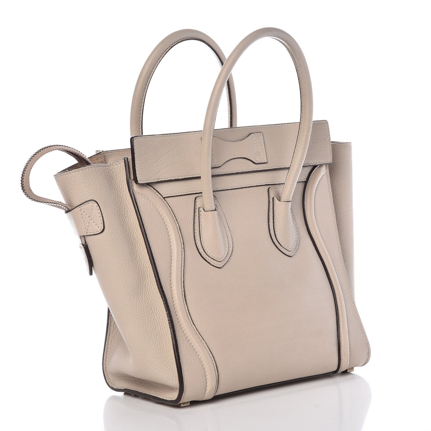 Drummed Calfskin Micro Luggage Dune