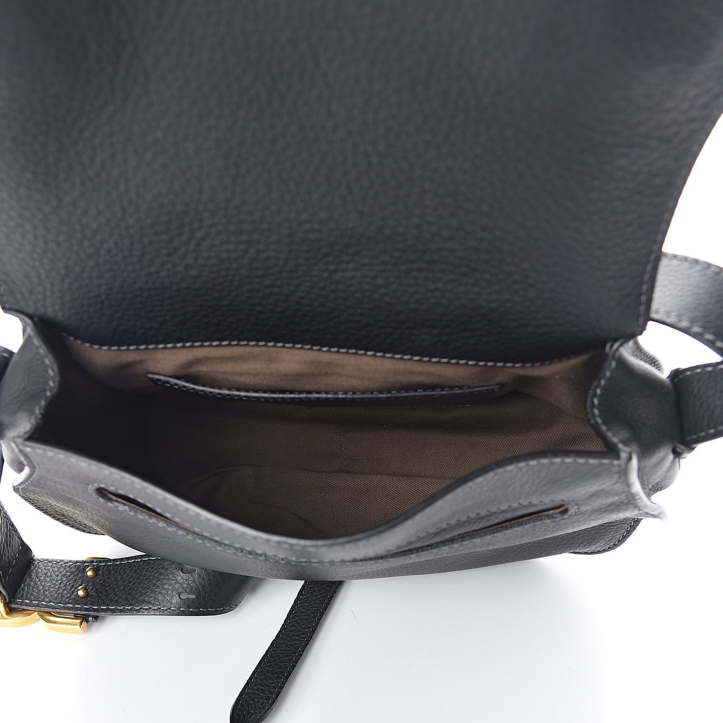 Calfskin Medium Marcie Round Crossbody Bag Black