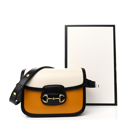 Gucci Azalea Calfskin Tri-Color Horsebit 1955 Shoulder Bag Mystic White Sun Oil Black 11 of 11