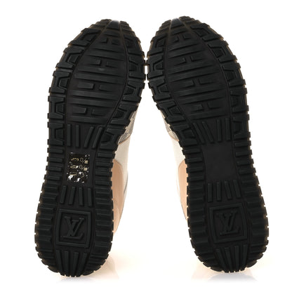 Louis Vuitton Calfskin Damier Azur Run Away Sneakers 38 White 7 of 10