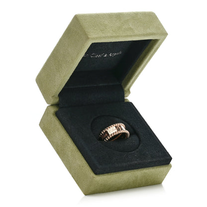Van Cleef & Arpels 18K Rose Gold Perlee Signature Ring 52 6 5 of 5