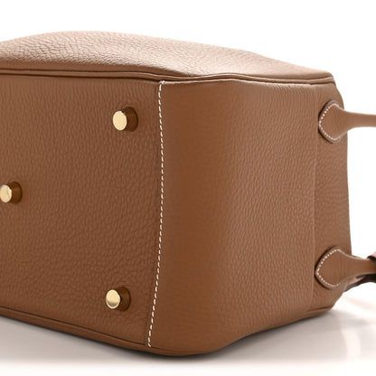 Hermes Taurillon Clemence Lindy 26 Gold 10 of 12