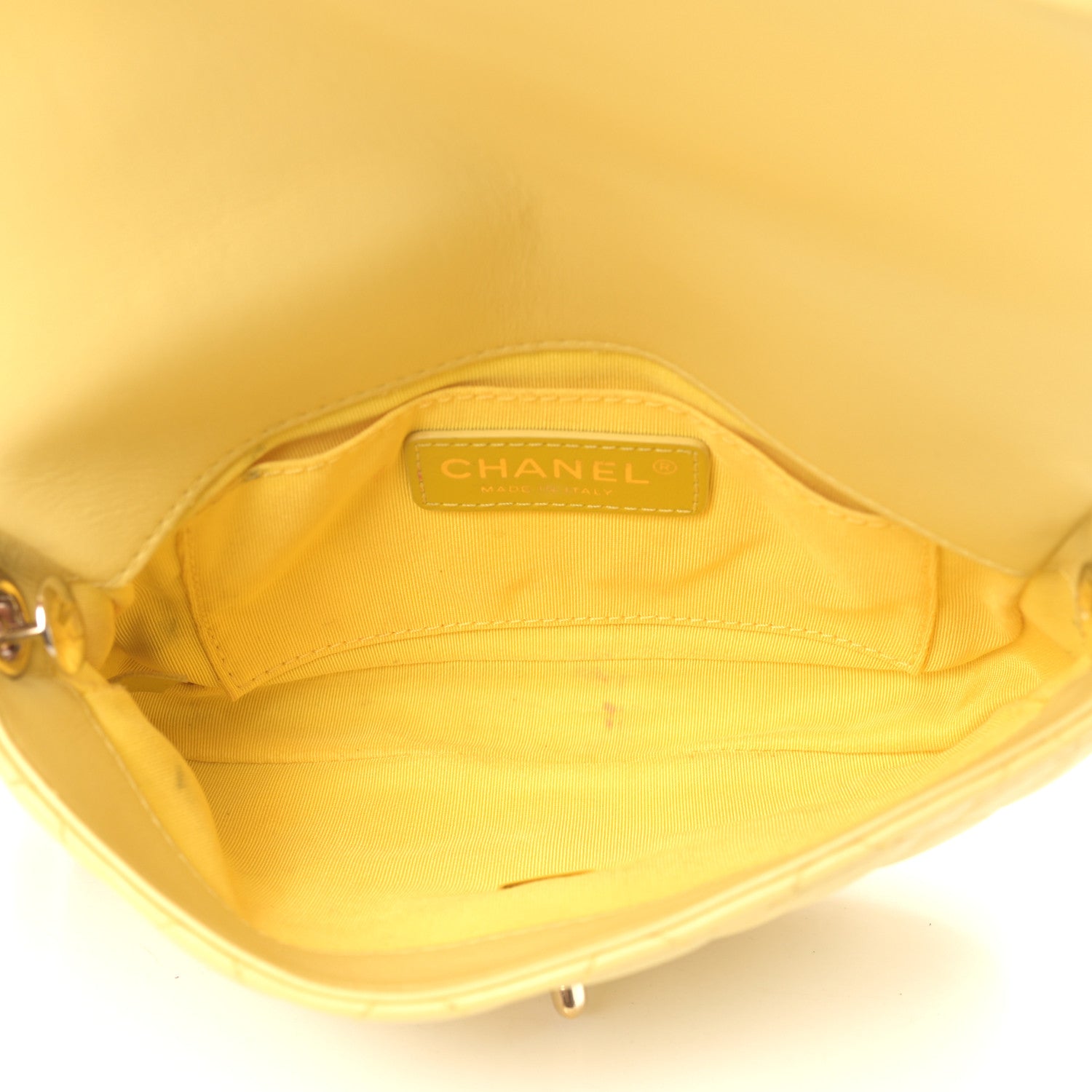 Chanel Lambskin Quilted Side Packs Yellow 6 of 12