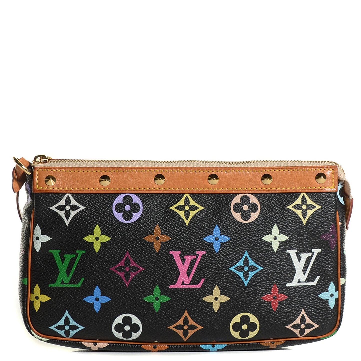 Monogram Multicolor Pochette Accessories Black