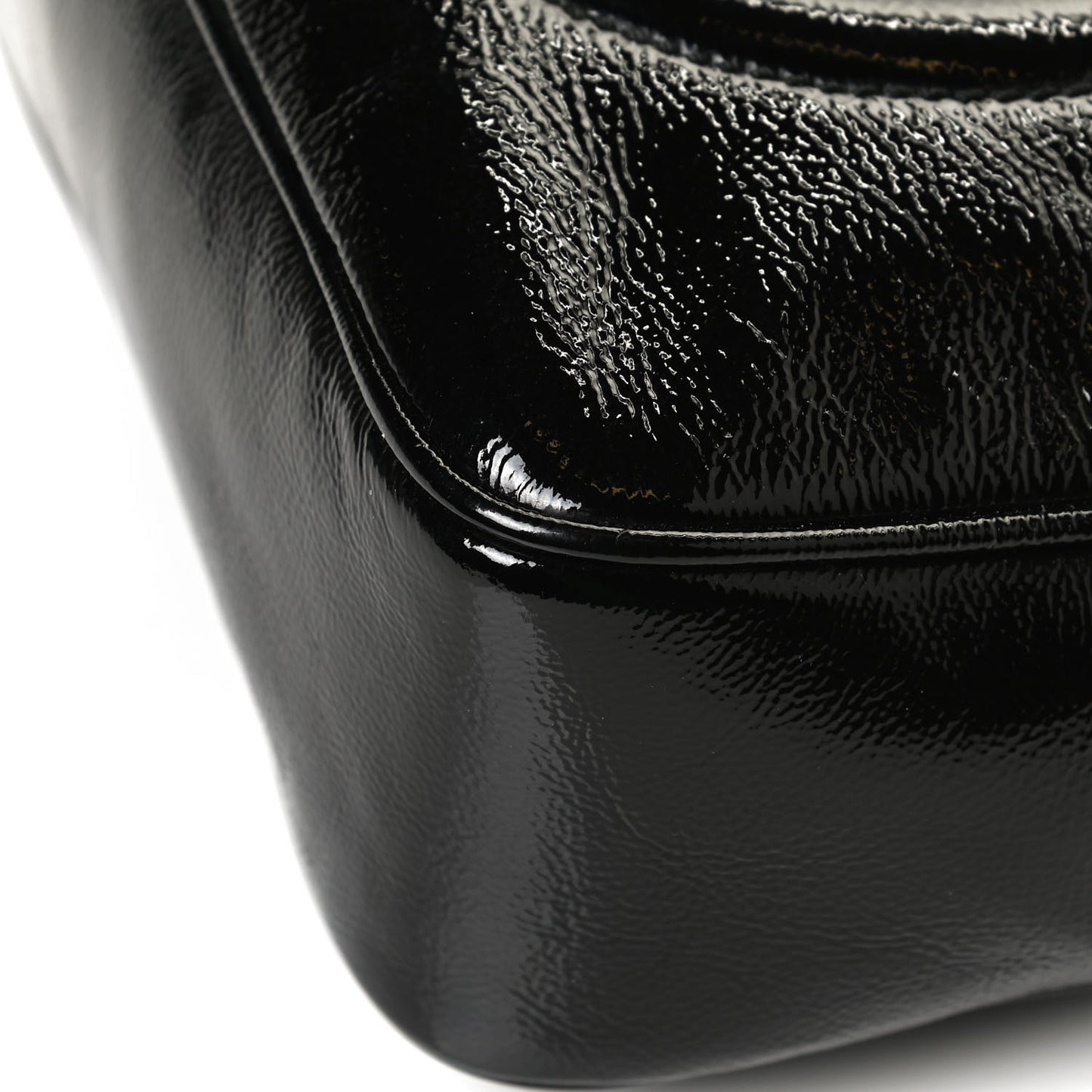 Soft Patent Small Soho Disco Bag Black