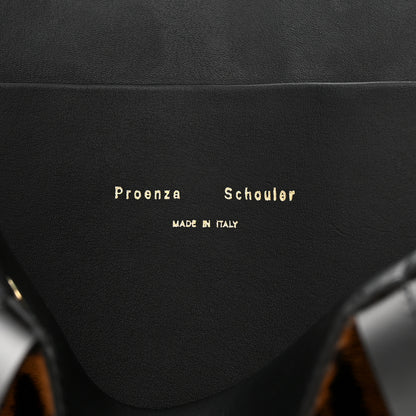 Proenza Schouler Calf Hair Leopard Print North South Tote Chocolate Brown Black Camel 6 of 15