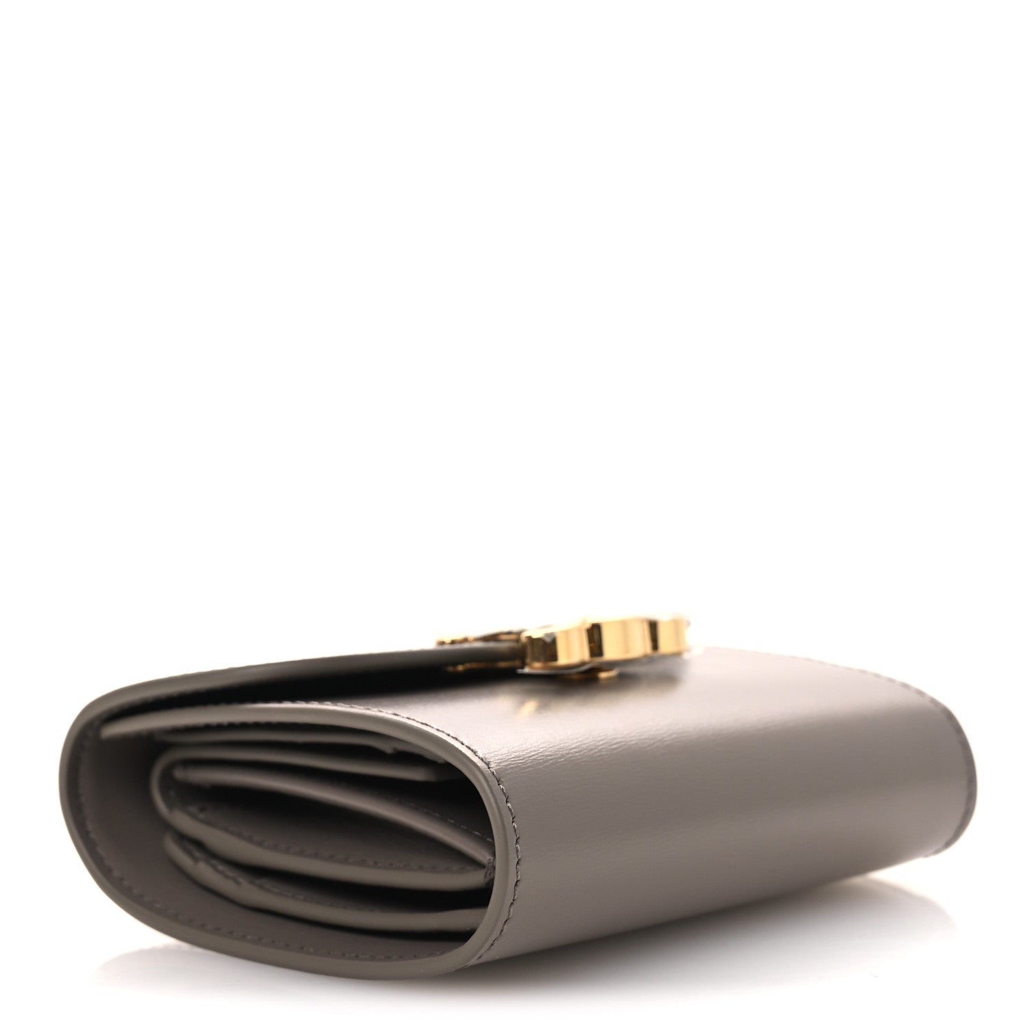 Celine Shiny Calfskin Small Triomphe Wallet Bronze 4 of 11