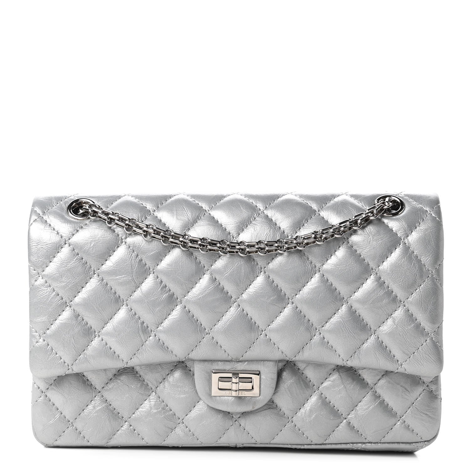 Chanel Metallic Aged Calfskin 2.55 Reissue 225 Flap Silver 1 of 10
