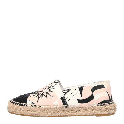 Chanel Fabric CC Espadrilles 37 Pink White Black 1 of 4