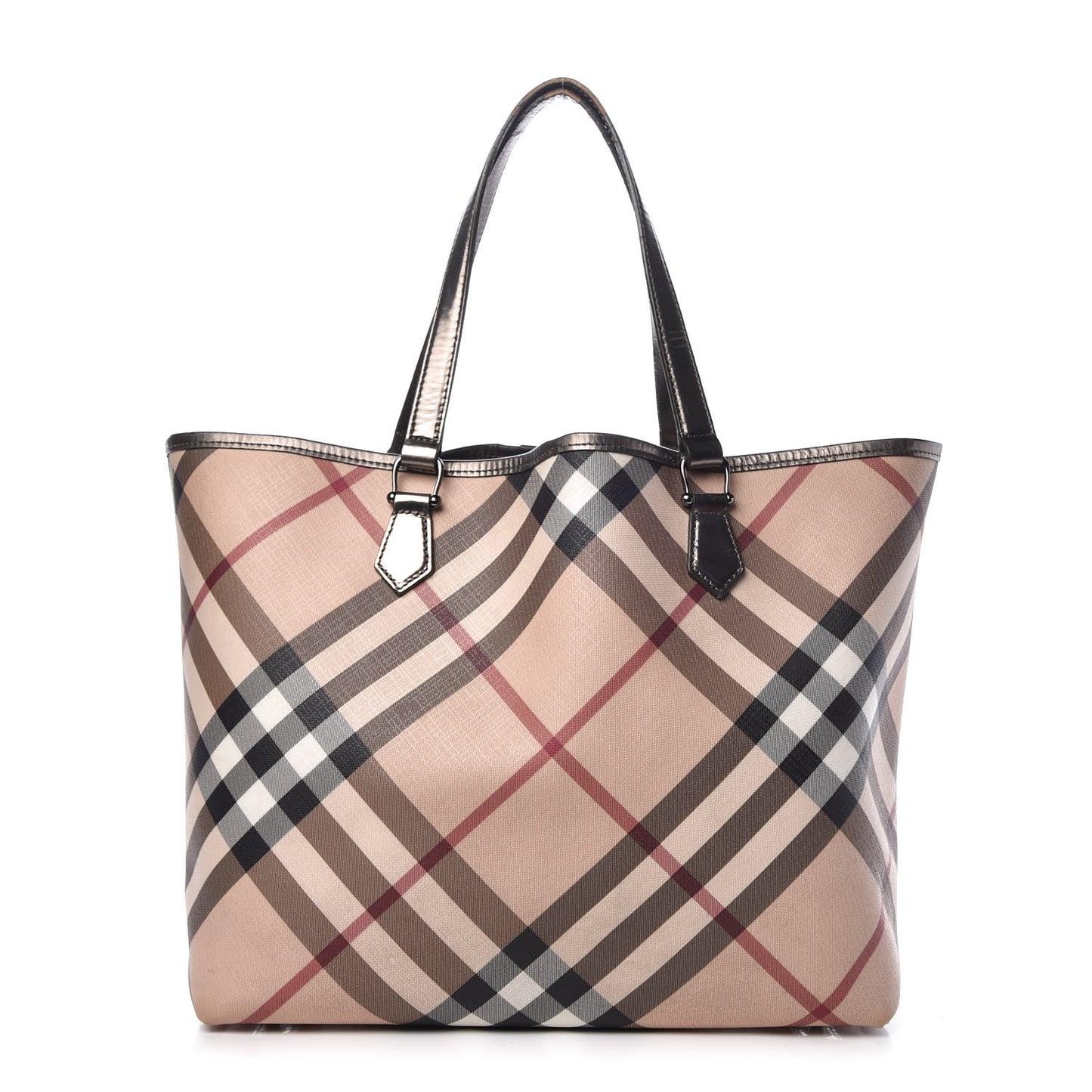 Patent Supernova Check Stanton Tote Dark Nickel