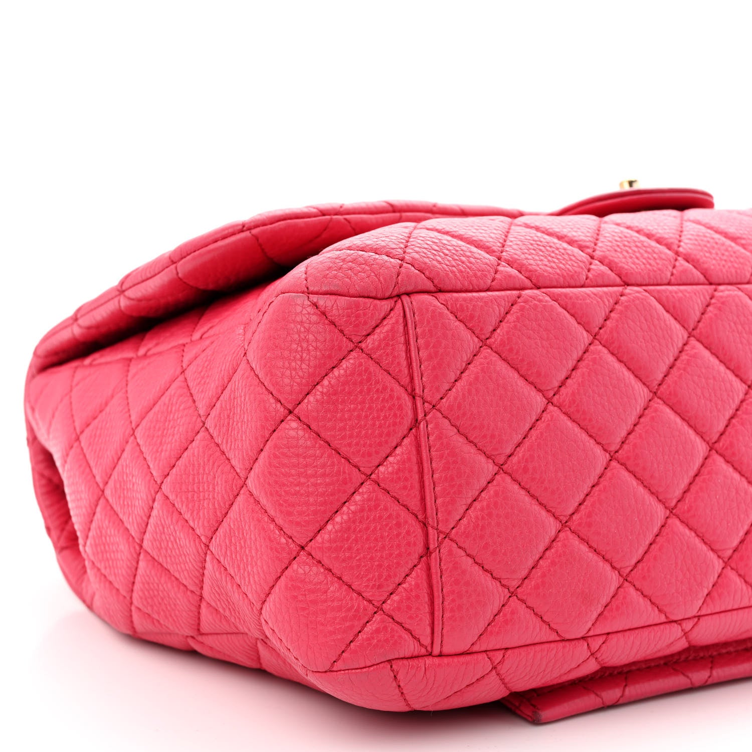 Chanel Calfskin Quilted Small XXL Travel Flap Bag Dark Pink 9 of 15