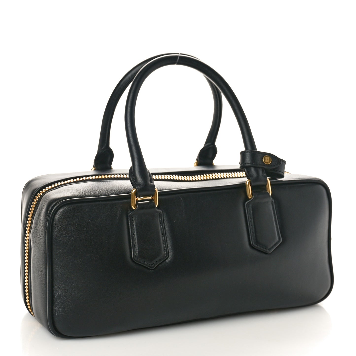 Calfskin Arcadie Top Handle Bag Black