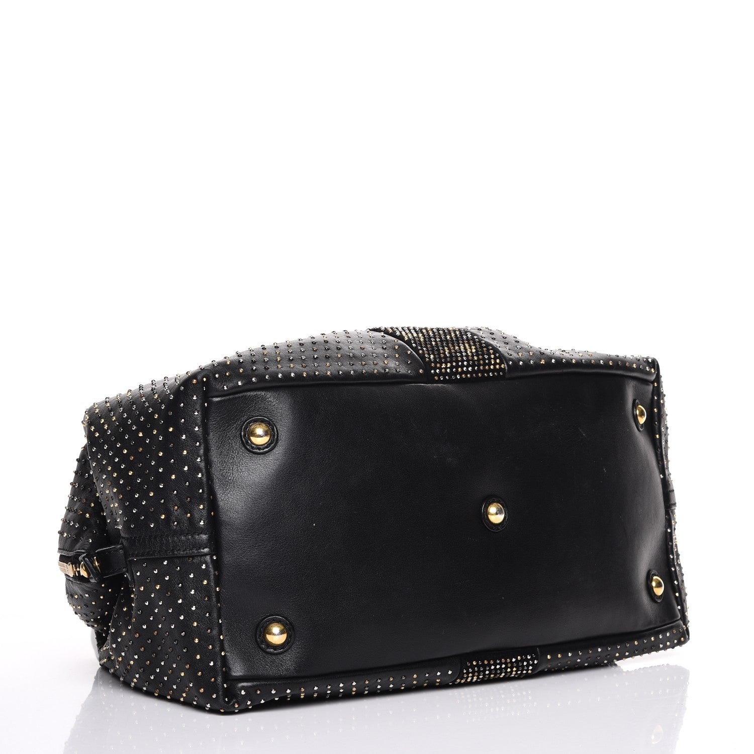 Saint Laurent Calfskin Rock Studded Easy Sac Black 4 of 17