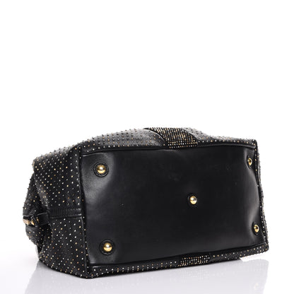 Saint Laurent Calfskin Rock Studded Easy Sac Black 4 of 17