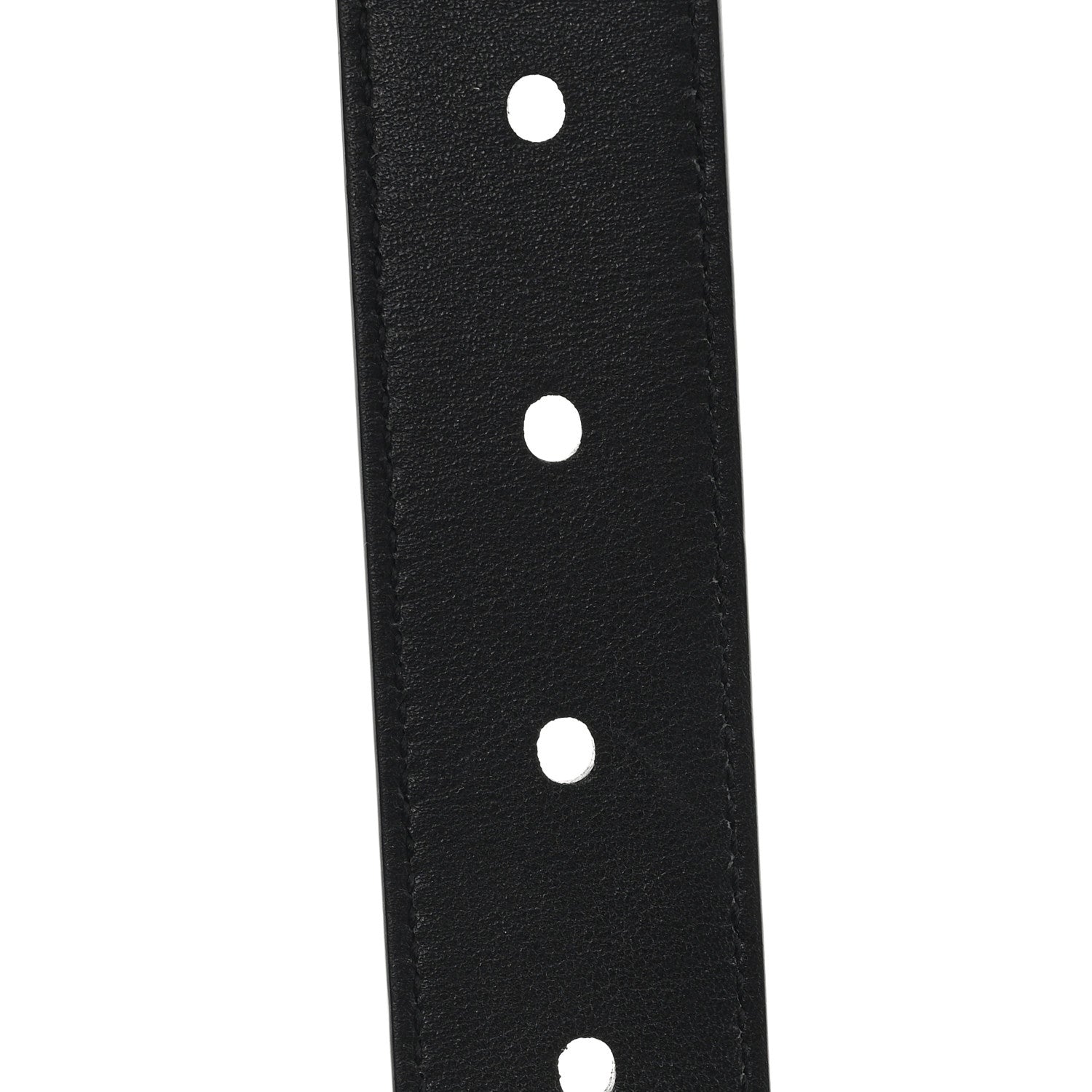 Saint Laurent Grained Calfskin Monogram Cassandre Square Buckle Belt 80 32 Black 5 of 5