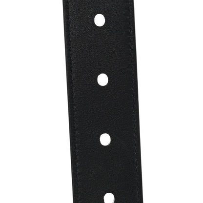 Saint Laurent Grained Calfskin Monogram Cassandre Square Buckle Belt 80 32 Black 5 of 5