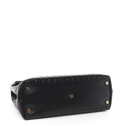 Saint Laurent Calfskin Y Quilted Monogram Large Loulou Chain Satchel Black 4 of 10