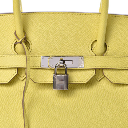 Hermes Epsom Birkin 35 Lime 38 of 38
