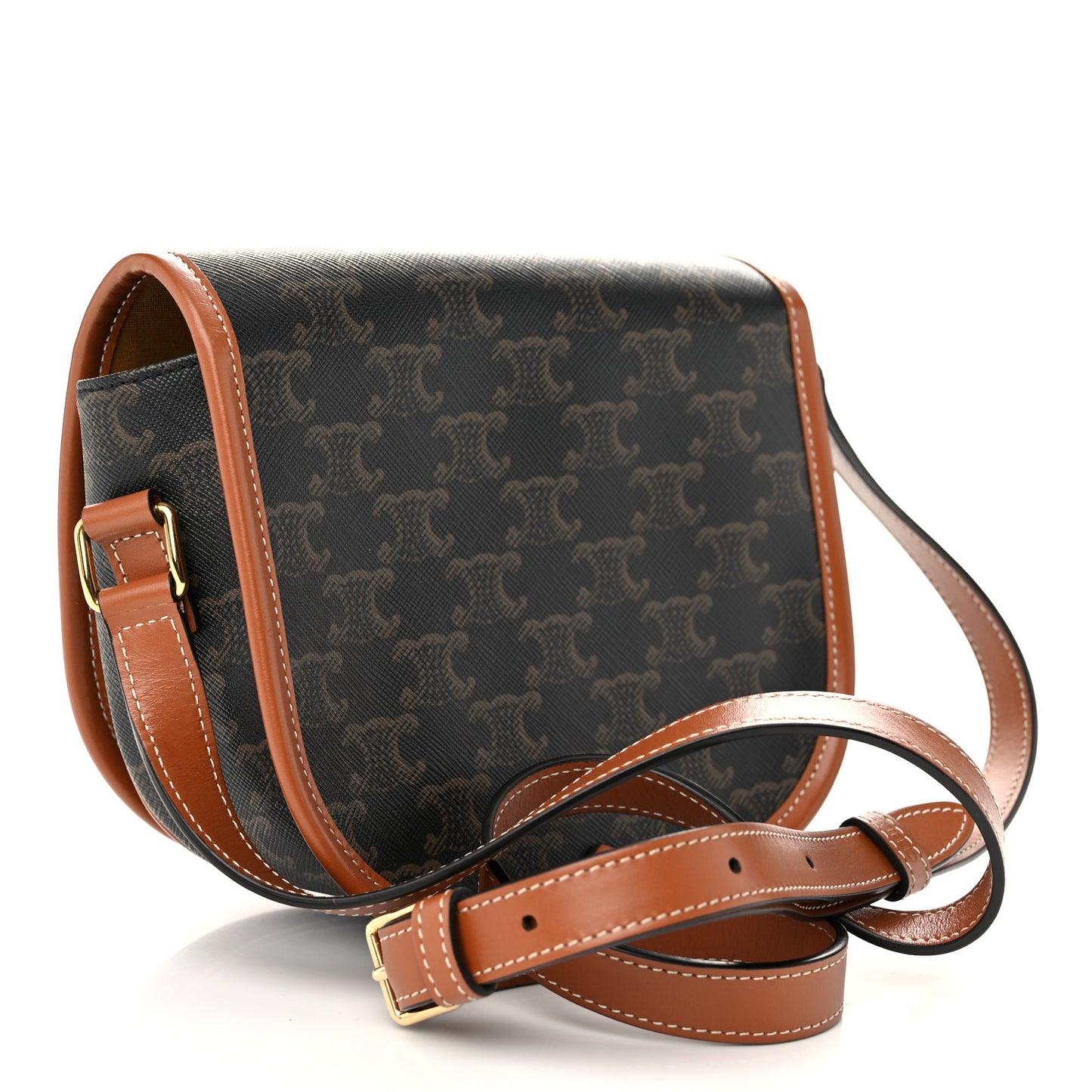 Triomphe Canvas Medium Folco Bag Tan