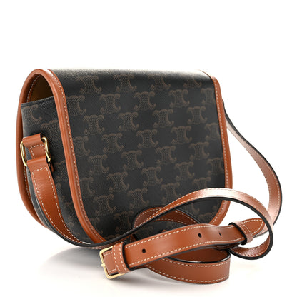 Celine Triomphe Canvas Medium Folco Bag Tan 3 of 9