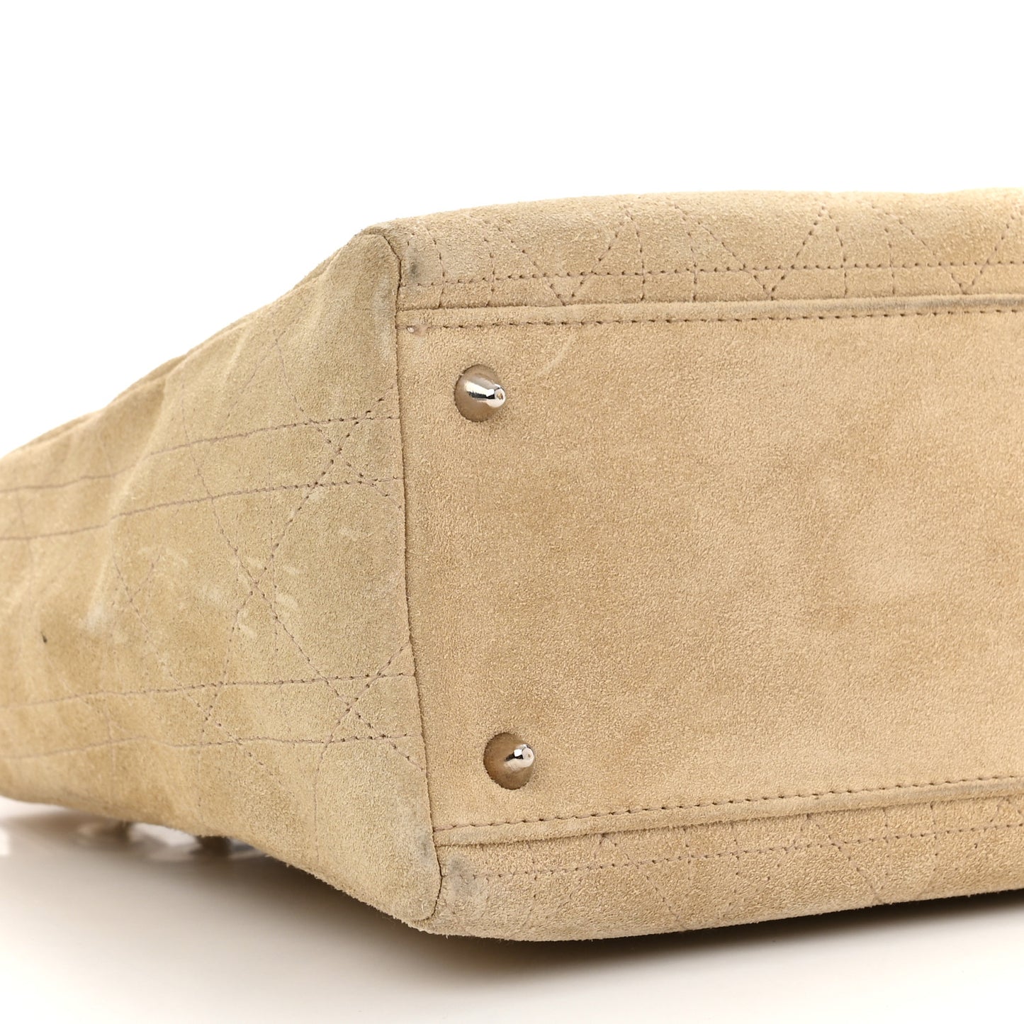 Suede Cannage Medium Lady Dior Beige
