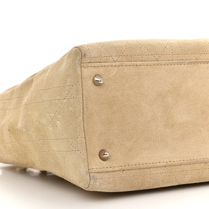 Christian Dior Suede Cannage Medium Lady Dior Beige 9 of 12