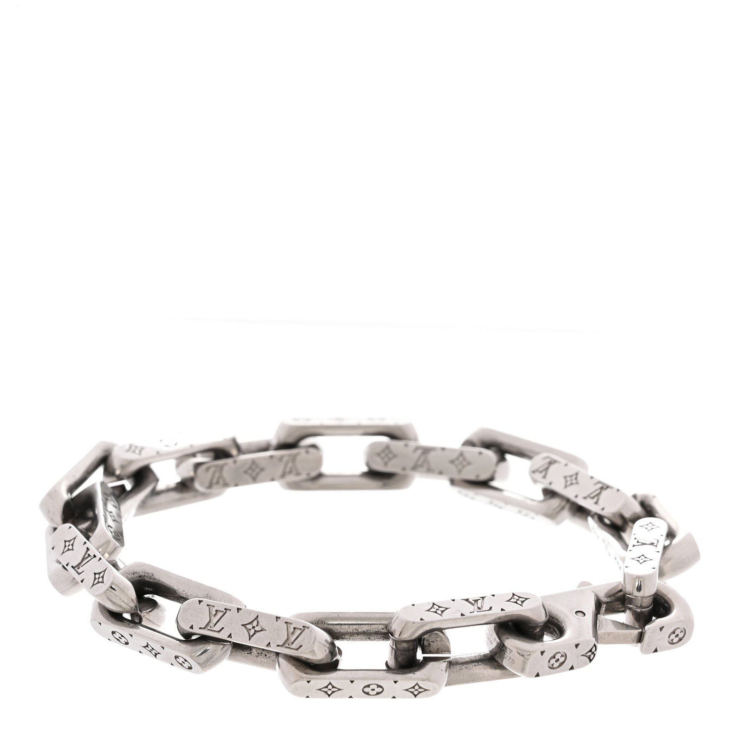 Louis Vuitton Monogram Chain Bracelet L Silver 3 of 4