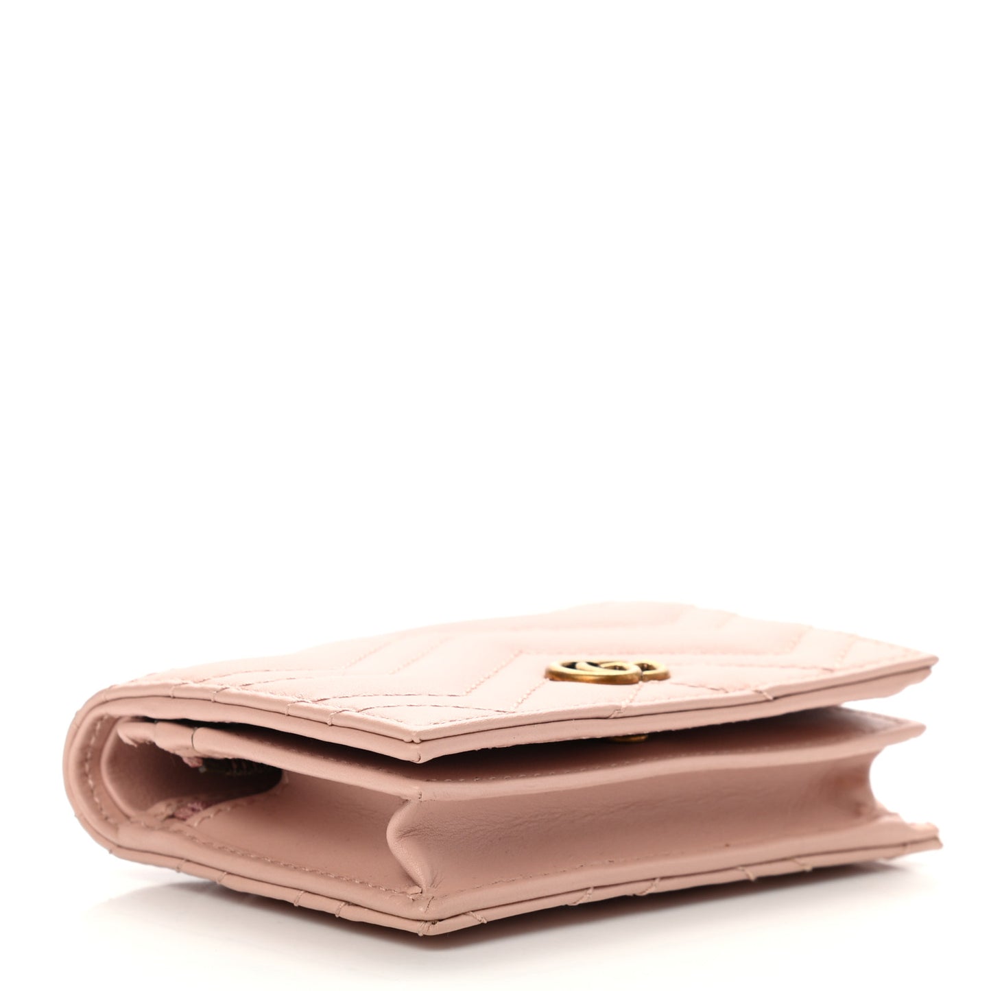Calfskin Matelasse GG Marmont Card Case Wallet Perfect Pink